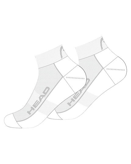 Head Performance Quarter Socks white technical drawing